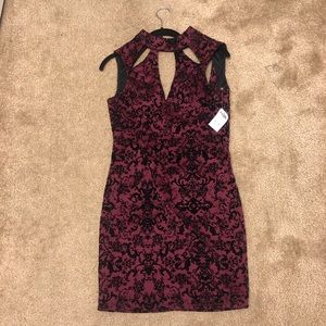 Red & black night dress
